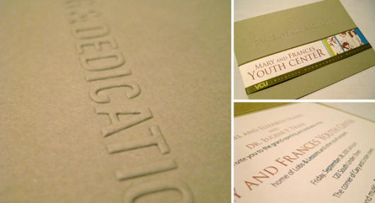 Mary and Frances Youth Center Invitation #invite #invitation #print #design #collateral #type #typography