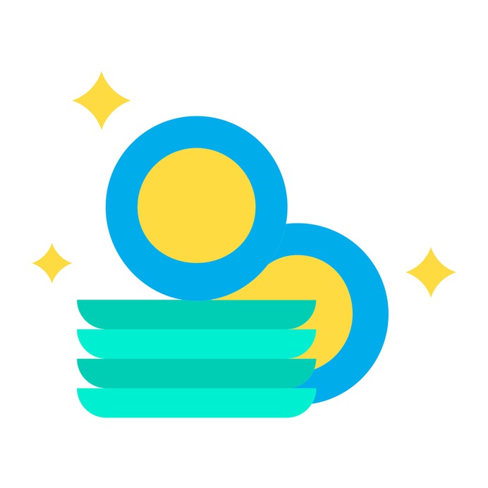 See more icon inspiration related to clean, furniture and household, miscellaneous, dishes, plates, wash, cleaning and washing on Flaticon.