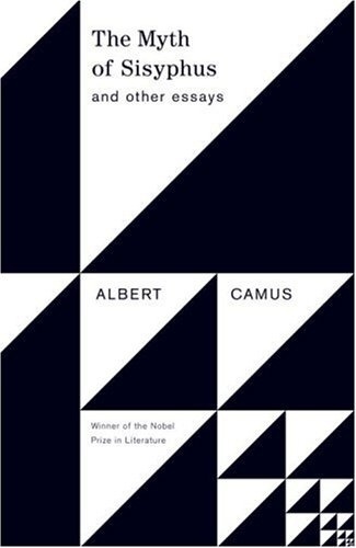 The Book Cover Archive: The Myth of Sisyphus, design by Helen Yentus #grid #triangle #white #black