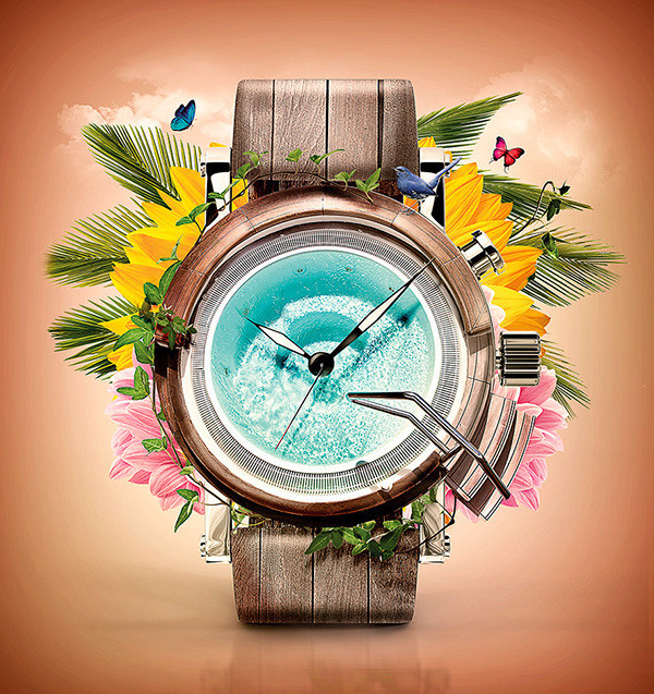 Design for fun #flower #clock #vacation