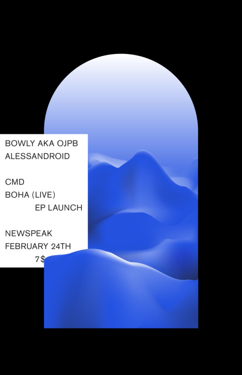 Poster for Boha's EP launch
