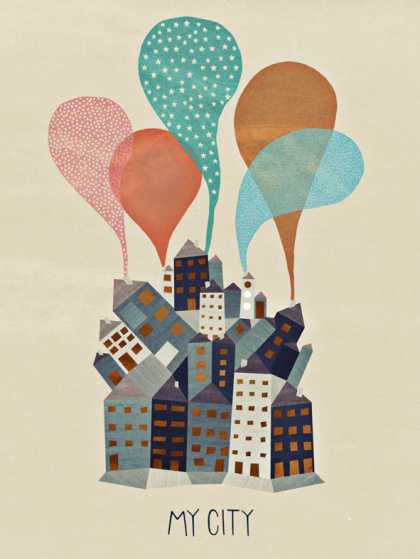 Michelle Carlslund Illustration: My City #handlettering #nordic #city #lights #pretty #danish #my #roofs #chimney #illustration #stars #scandinavian #houses #copenhagen #party