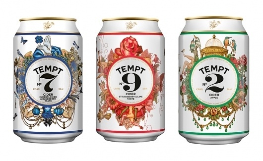 TemptÂ Cider - TheDieline.com - Package Design Blog #packaging #cider