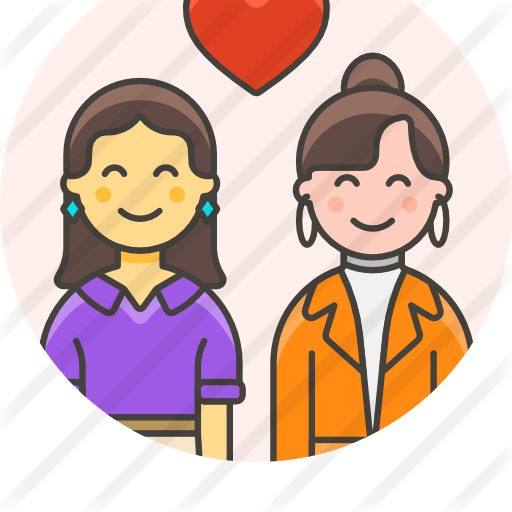 See more icon inspiration related to love and romance, lesbian, familiar, girlfriends, homosexual, couple, family, women and people on Flaticon.