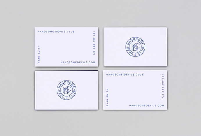 Handsome Devils Club by Taylor Evans #logo #symbol #circle #mark #graphic design #business cards