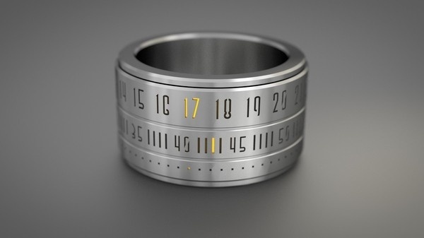 Ring Clock The marriage of the ring and the watch #design #industrial #numbers #clock #ring