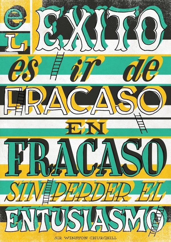 Winston Churchill spanish Quote | 2012 Poster Book #quote #2012 #book #poster #22dg #typography