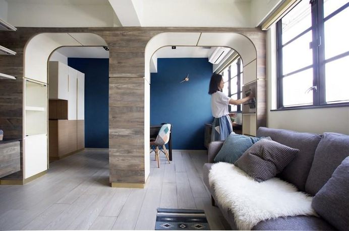 1970s Old Tenement Apartment in Hong Kong Gets a Contemporary Upgrade, apartment