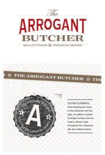 The Arrogant Butcher Design & Ad Work | TunnelBravo #logo #classic #red #gold