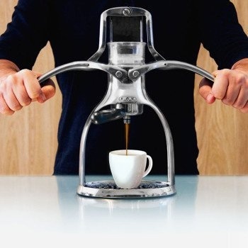 Make great espresso manually using pressure applied with your hands. #lifestyle #design #espresso #product #industrial