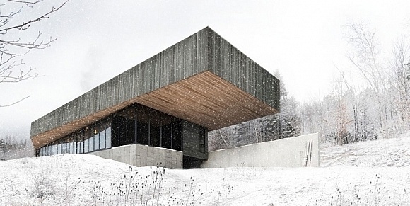 country home with panoramic view of rural Montreal #architecture