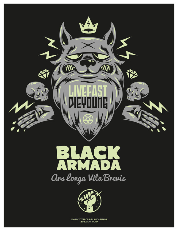 Live Fast / Die Young on Behance #armada #illustration #black #poster