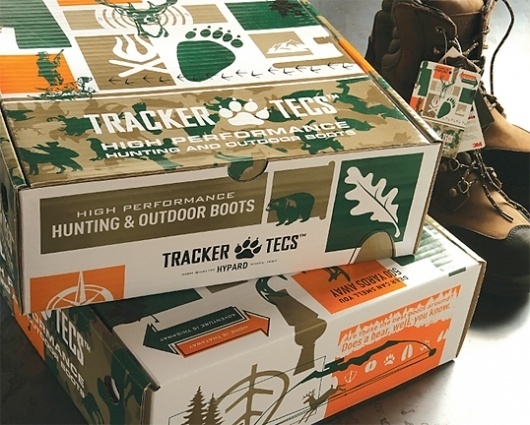 Tracker Tecs | Lovely Package #packaging #camouflage #hunting #shoe