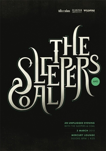 Velcro Suit - The Graphic Design and Illustration of Adam Hill #green #black #poster #typography