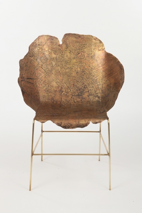 sharon sides: acid etched metal stump #furntiture