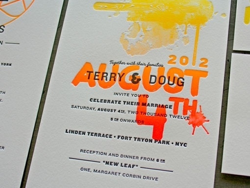 Design Work Life » cataloging inspiration daily #invitation #new #gradient #york #wedding #neon