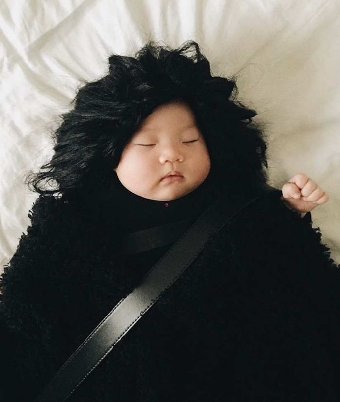 Laura Izumikawa Dresses Her Napping Baby in Cosplay Outfits