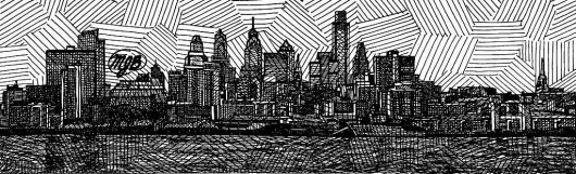 il_fullxfull.198400449.jpg (1024×312) #philadelphia #print #illustration #etsy #skyline
