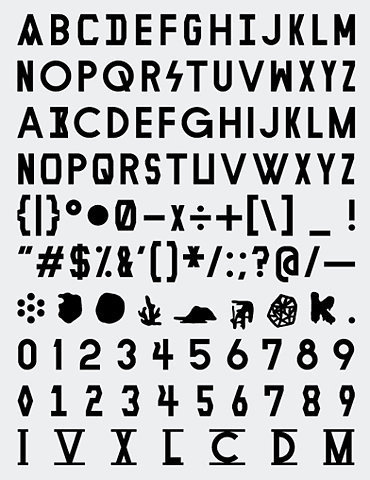XXI VII MMIX #type