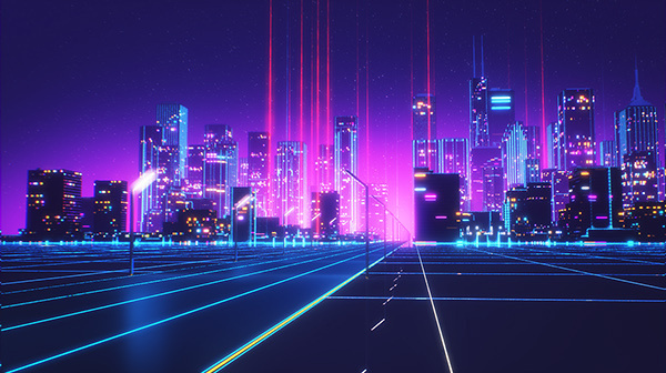 Retrowave on Behance #lights #retro #graphic #futuristic #cars #neon