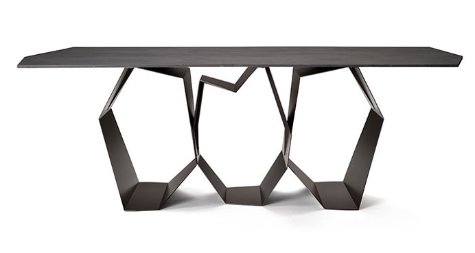 Sculptural Table with Dynamic Styling by Ronda Design - InteriorZine