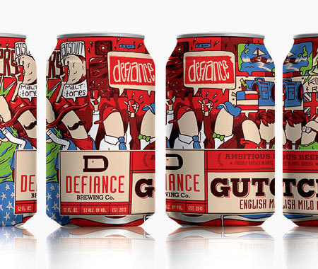 Defiance Brewery Gutch Cans #packaging #beer