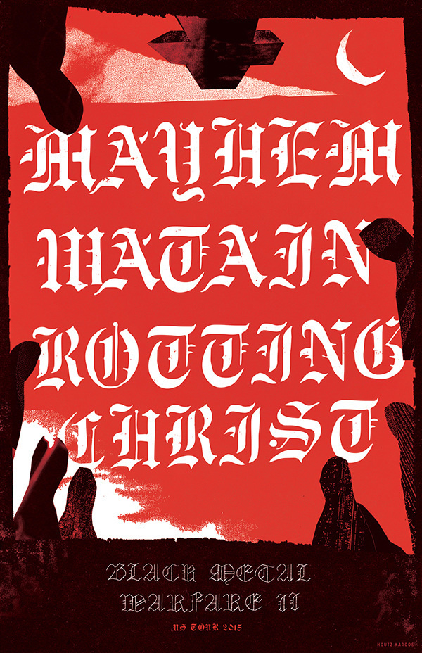 Poster Design for Black Metal Warfare II. Houtz and Kardos