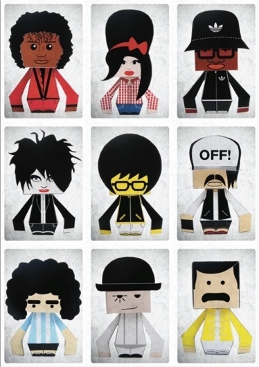Paper Toys on the Behance Network #toys #paper #famous #people
