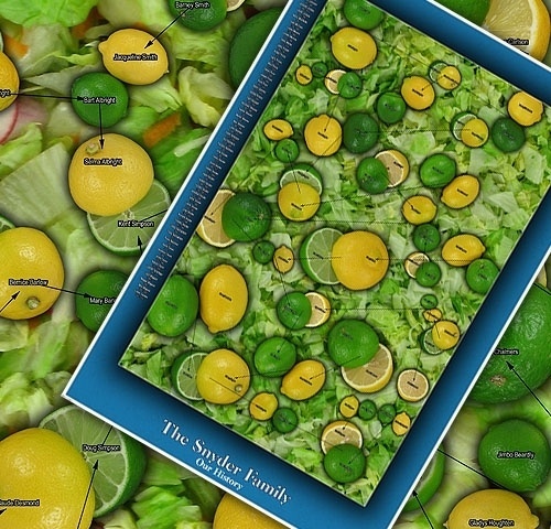 Family Tree Chart Theme: Sliced Citrus | Relation Creations #genealogy #family #chart #tree