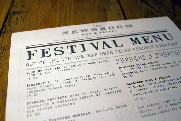 News Room #newsprint #news #white #broadsheet #print #design #article #newspaper #black #restaurant #satire #menu #cookie #headline #edinburgh #and #monster #columns #room