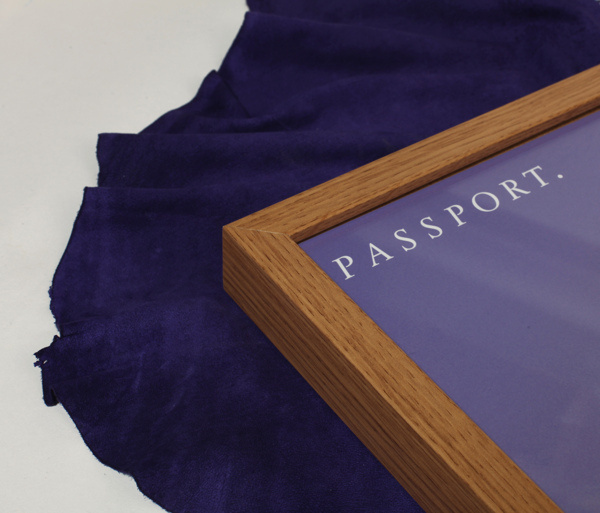 Passport Identity #frame #branding #wood #identity #leather #passport #logo #blue