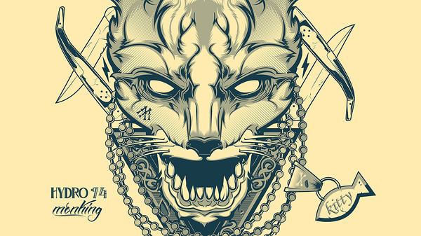 monking vs. hydro74 #vector #monking #cat #hydro #art #hydro74