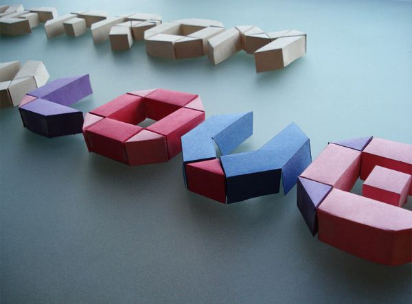 Origami 3d Letters