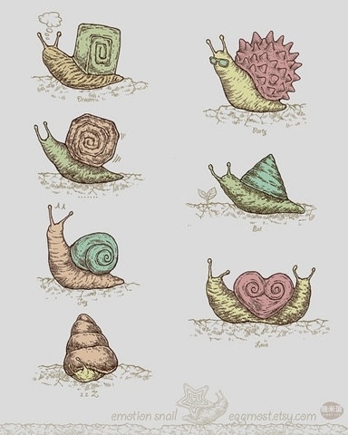 FFFFOUND! | Emotion snail by jimmytan | Flickr - Photo Sharing! #illustration #snail
