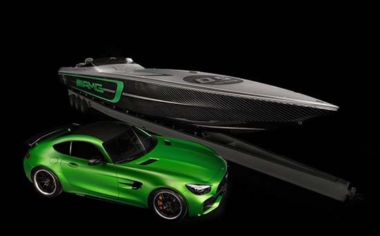 The Cigarette Racing 50' Marauder GT R, inspired by Mercedes-AMG GT R #Cigarette #MercedesAMGGTR #CigaretteRacing50MarauderGTR