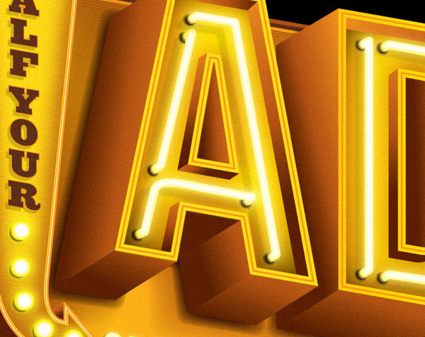 Adobe Myths on Behance #neon