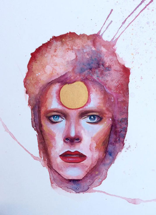 Bowie - Ziggy Stardust - Illustration - Kelly McKernan Cavanah