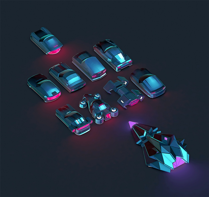 #beatracer #cars #neon #jmchoe #lowpoly #lilasoft