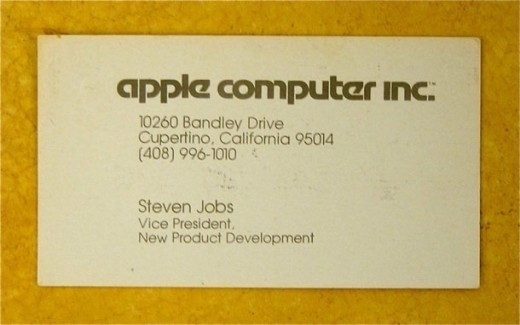 Steve Jobs' Business Card, 1979 | Retronaut #steve #apple #business #card #jobs #vintage