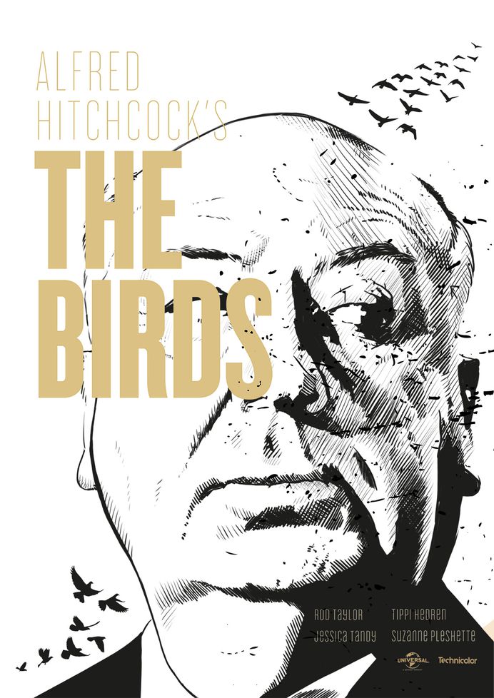 Alfred Hitchcock's The Birds Poster made by Andrei Scarlatescu