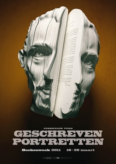 Sculptural Book Ads for Dutch Book Week | Colossal #sculpture #books #advertising
