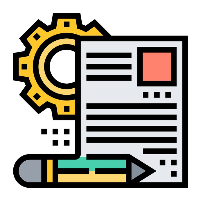 See more icon inspiration related to portfolio, gear, pencil, pen, files and folders, business and finance, professions and jobs, curriculum vitae, personal profile, resume, education, interface, business, editing, profile and application on Flaticon.
