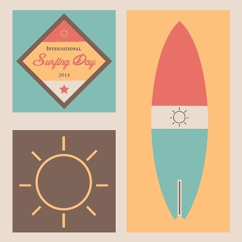 International Surfing Day Illustration #illustration #illustrator #surf