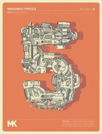 Riccardo Sabatini: Mekkanika Experimental Typeface | Tundra Blog #typography