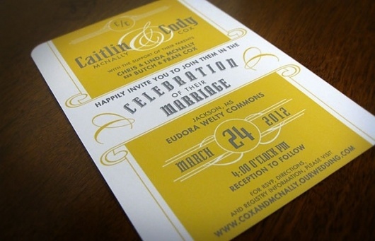 Caitlin and Cody's Wedding: Invitation :: IAN R. HANSON #design #invitation #typography