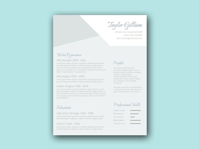 Free Elegant Resume Template with Smart Design
