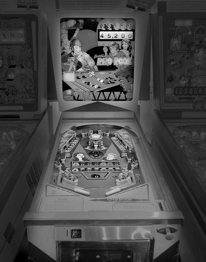 Saudade: Black and White Photos of Vintage Pinball Machines by Michael Massaia