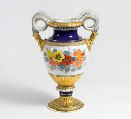 Meissen, Large Snake Handle Vase #porcelain