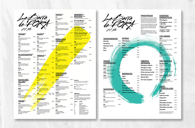 La Barra de Fora Menu by Gerard Marin
