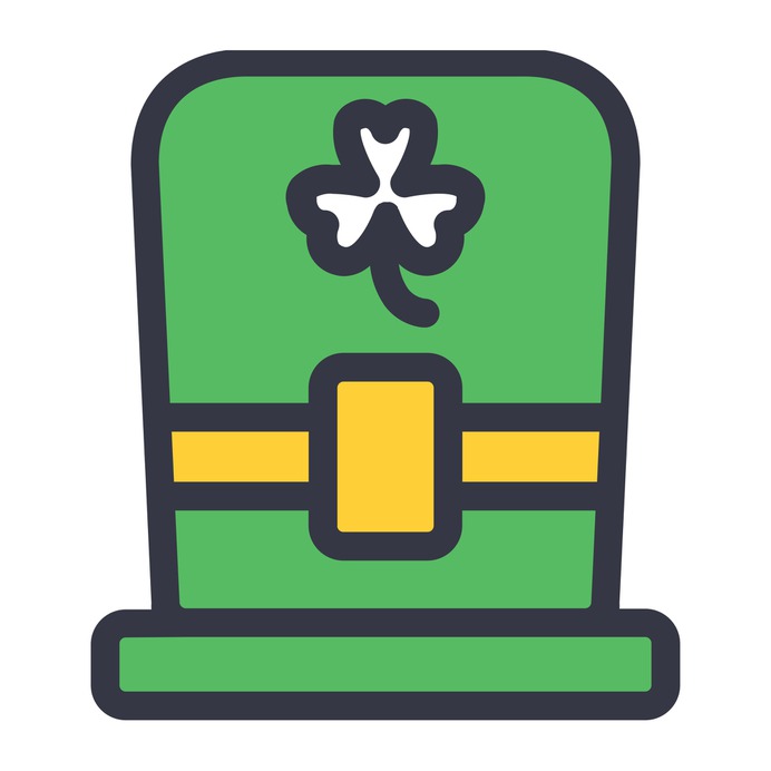 See more icon inspiration related to shamrock, clover, ireland, Irish, st patrick, cultures, Saint Patrick, accesory, celebration, fashion and hat on Flaticon.